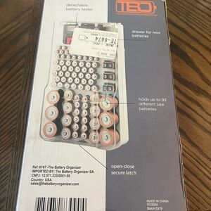 Battery Organizer Case - Gray